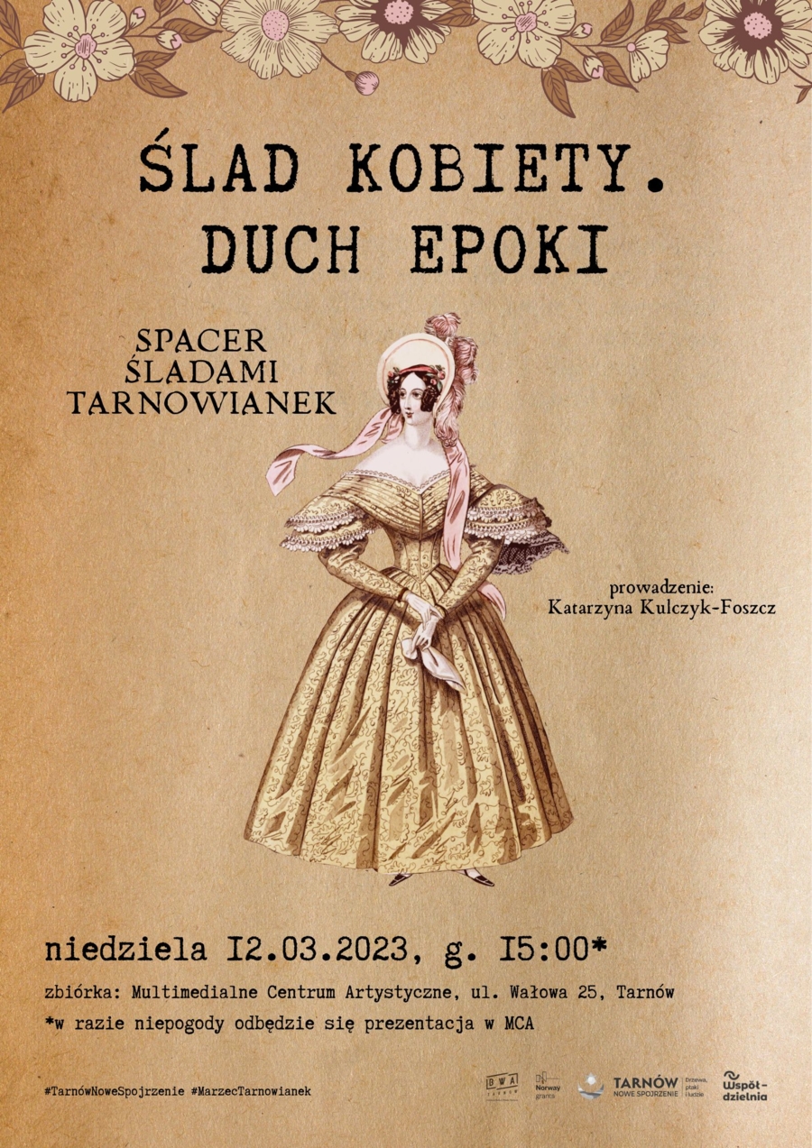 Plakat spaceru "Ślad kobiety. Duch epoki"